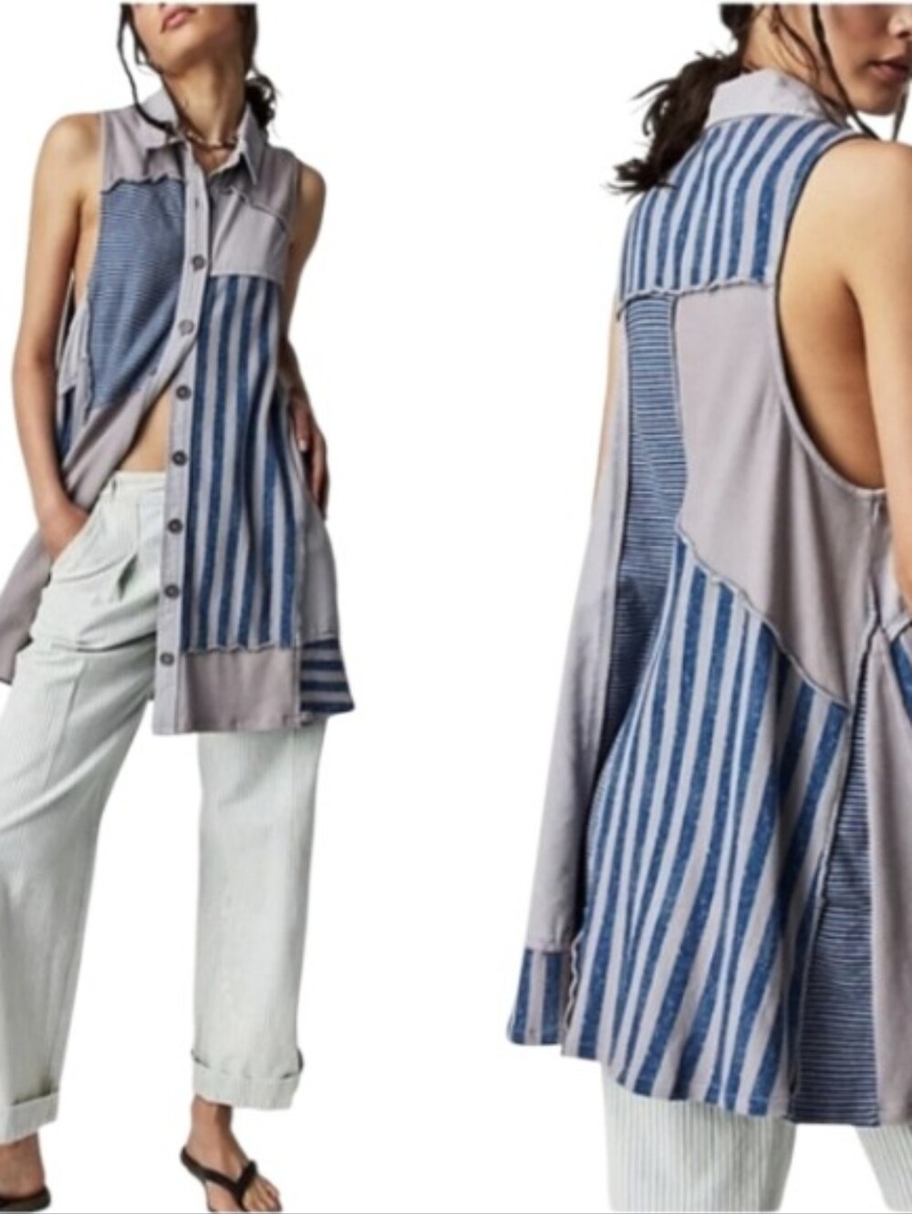 Free People Santana Patchwork Mini Dress